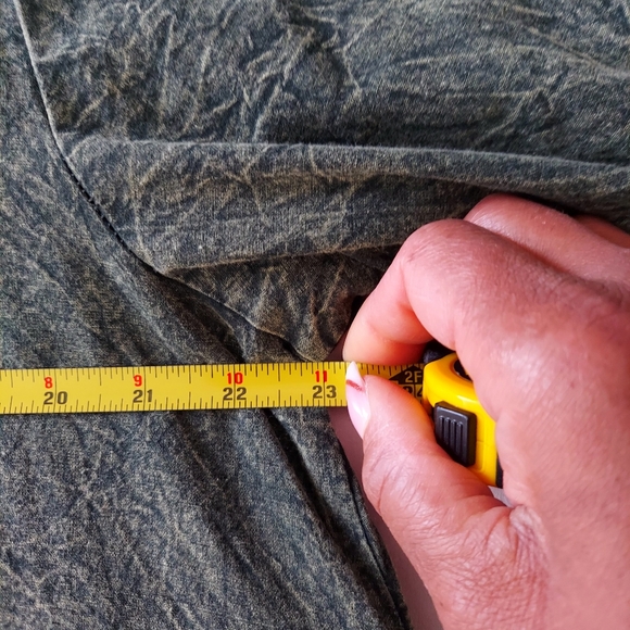 Acid-Wash Olive green swing jacket/dress - Picture 16 of 16